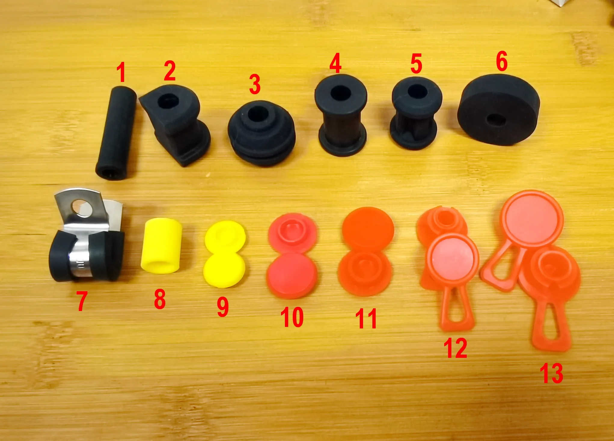 Color: Silver - Rubber Silicone Plastic Grommets Accessories For AN3 Stainless Braided Brake Line