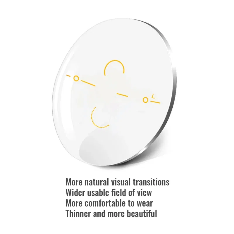 Lenses Color: SKY BLUE, Lens Index: 1.56 - Toketorism Multifocal Lenses Customize Photochromic Anti Blue Light Progressive Prescription Glasses