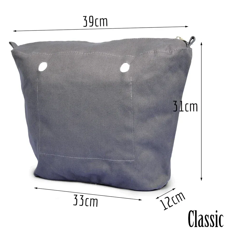 Color: MAROON - TANQU New Inner Lining Zipper Pocket for Classic Obag Insert with Inner Waterproof Coating for O Bag