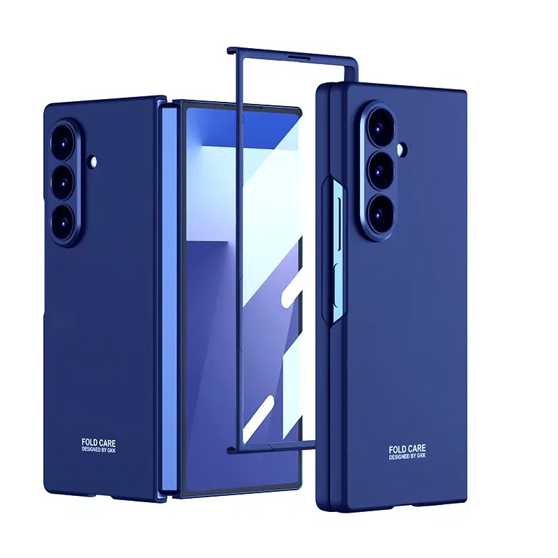 Color: Clear, Compatibility by Model: Galaxy Z Fold7 - Shockproof Armor Plastic Phone Case for Samsung Galaxy Z Fold 7 Outer Screen Glass Protective Matte Cover for Galaxy Z Fold 7