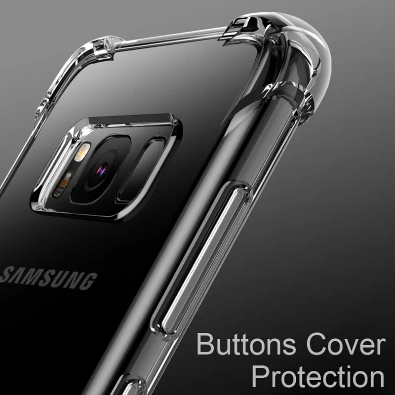 Material: Acrylic - Clear Case For Samsung Galaxy S20 S21 FE S22 S10 S9 S8 Plus S10E Note 8 9 10 20 Plus ShockProof Transparent Soft Cover Case