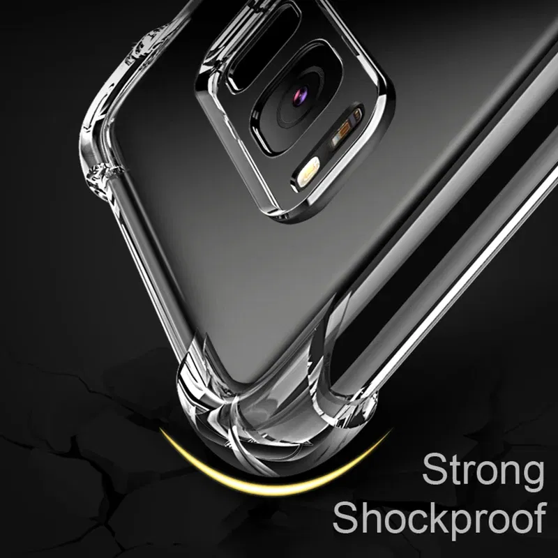 Material: Acrylic - Clear Case For Samsung Galaxy S20 S21 FE S22 S10 S9 S8 Plus S10E Note 8 9 10 20 Plus ShockProof Transparent Soft Cover Case