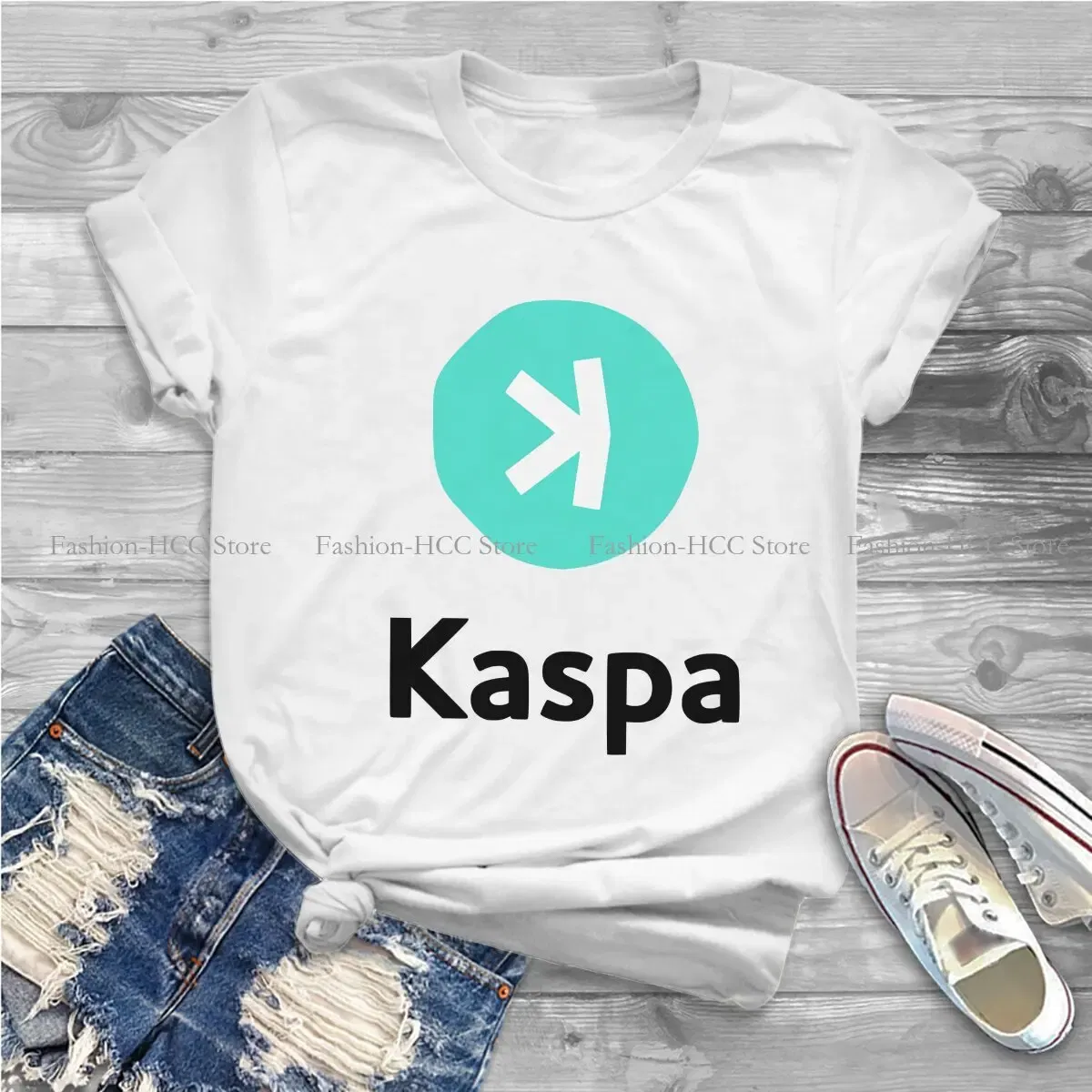 Color: black, Size: L - Kaspa Kas Special Polyester TShirt Bitcoin Top Quality New Design Gift Clothes T Shirt Stuff