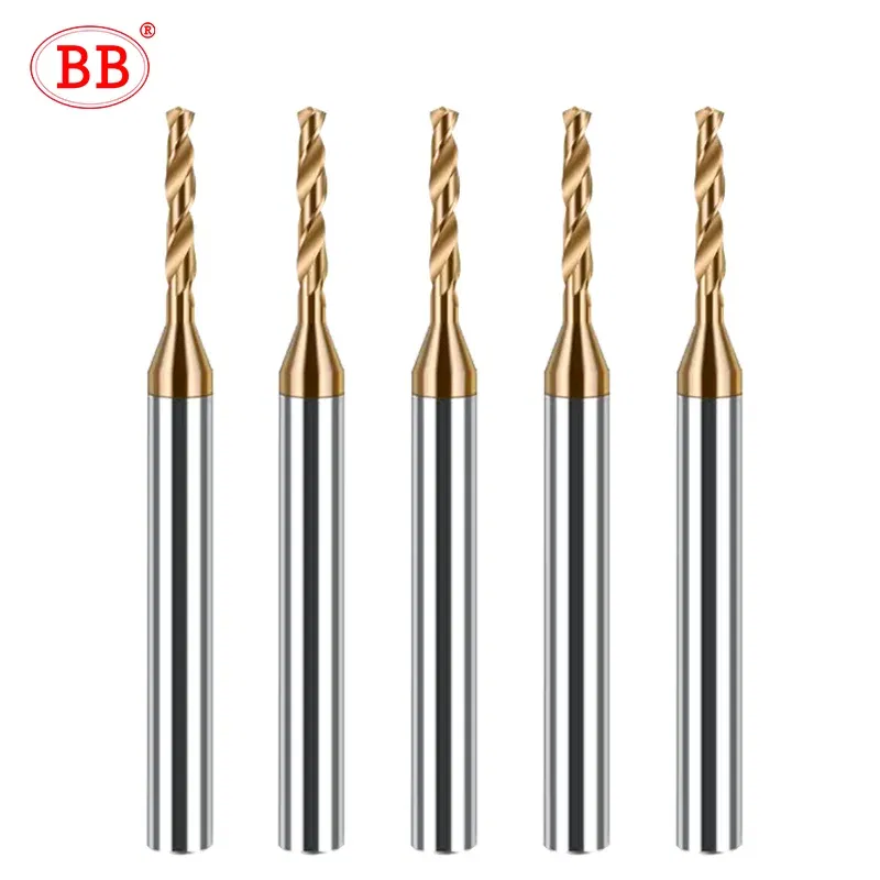 Hole Diameter: 10.2mm - BB 2.03-3.75mm Micro Drill Mini Coated Solid Carbide Bit Metal Iron Steel Hole Drilling 3xD Cutting Length D=4mm CNC Tool 1pcs