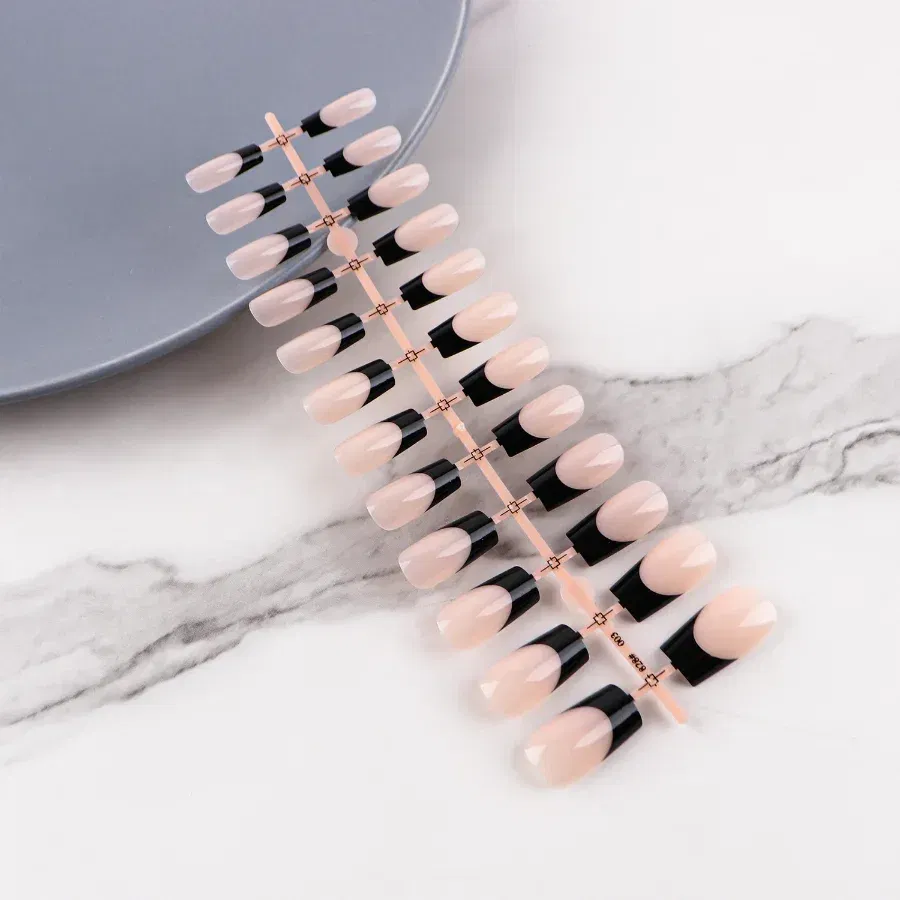 Color: Yellow - 24PCS Square Head Matte False Nails Ballet Detachable Full Cover Artificial Fingernails Frosted Press Glue on Fake Nail Tips