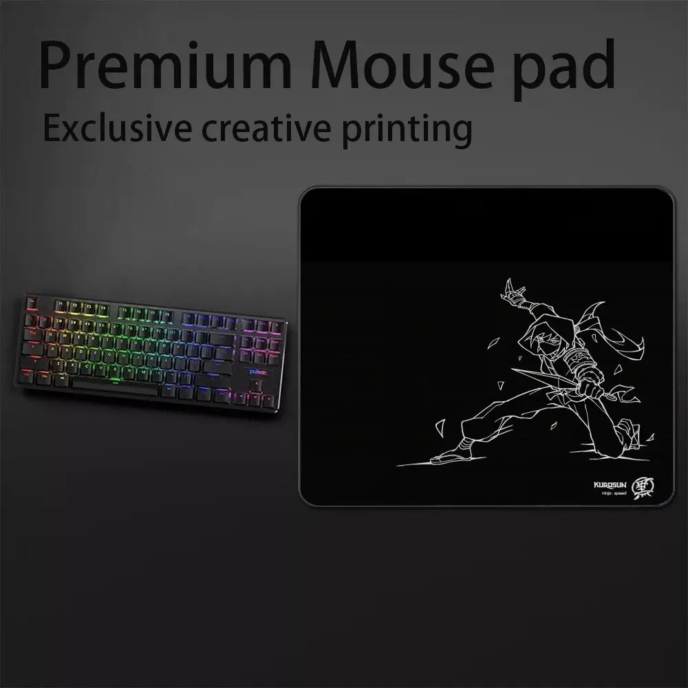 Color: BROWN, Size: XXL - Gamer Professional Kurosun Samurai Gaming Mouse Pad Game Ultrafine Surface Balance Mouse Mat 45x40CM E-Sports Mousepad Desk Mat