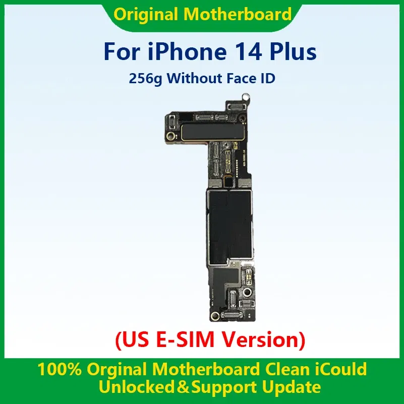 Color: grey, Ships From: CHINA - Top 100%Working Fully Tested Mainboard For iPhone 14 Pro Max Unlocked Motherboard With Face ID Cleaned iCloud US E-SIM Version