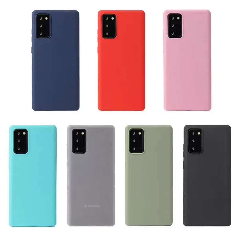 Color: black, Material: PVC - Matte Case For Samsung Galaxy A51 A71 S20 Ultra S10 Plus A01 A31 A81 A91 A10 A20 A30 A40 A50 A70 Solid Color Silicone Cover