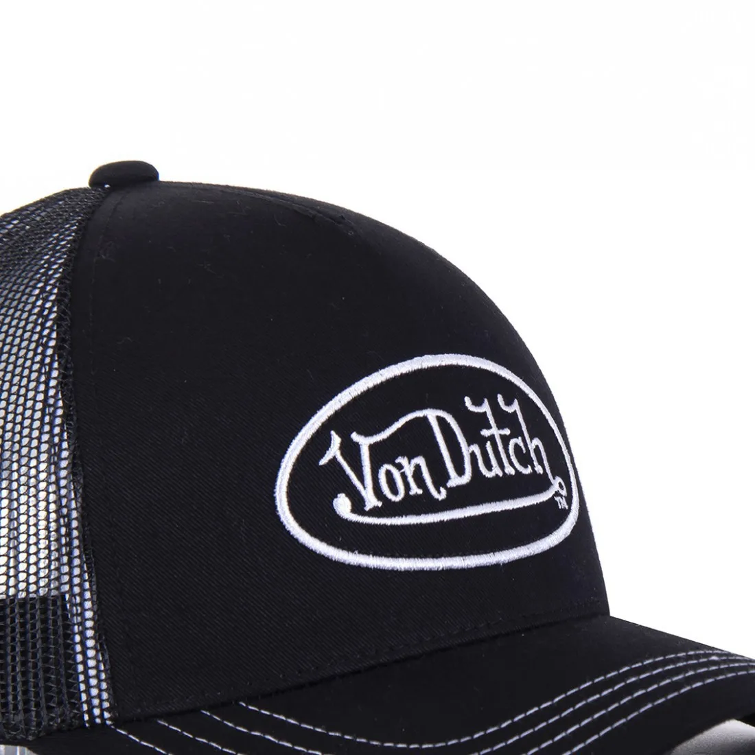Color: black - VON baseball cap Alphabet sunblock mesh embroidered trucker hat