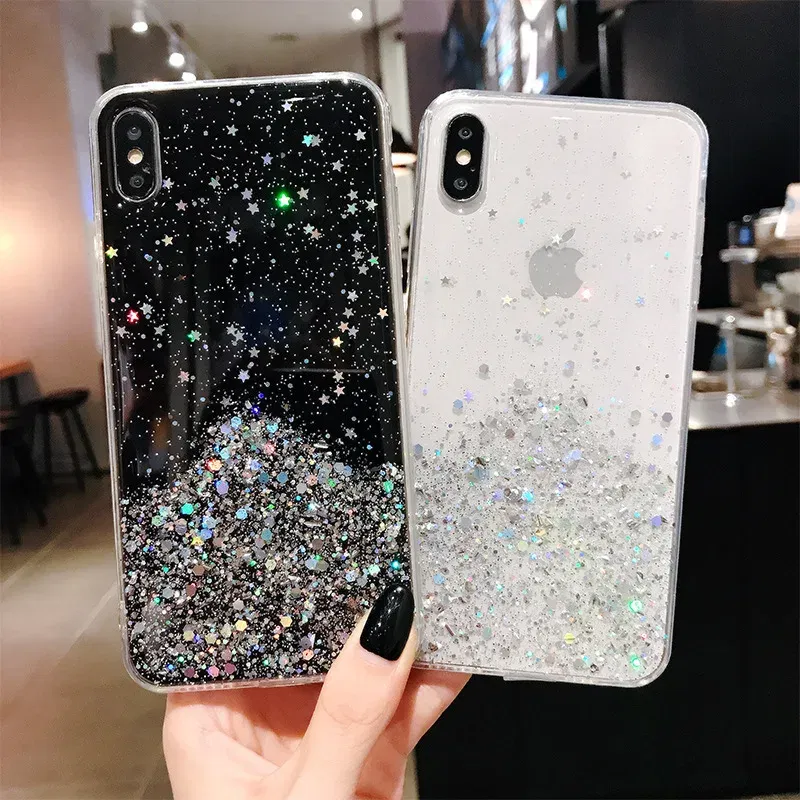 Color: WHITE, Compatible-Phone Models: For iPhone 13 Pro Max - 16 Pro Max, Epoxy Resin Case, iPhone 15 Case with Sequins, Epoxy Case, iPhone 14 Case, Glitter Girls Designs, 13 Pro Max, 15Pro