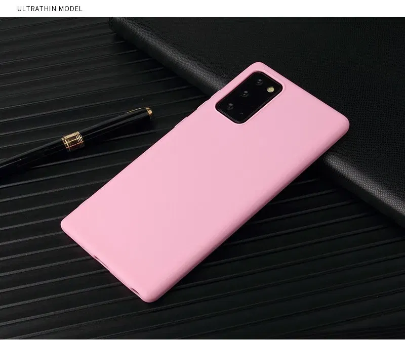 Color: Dark Blue, Material: Plastic - Matte Case For Samsung Galaxy A51 A71 S20 Ultra S10 Plus A01 A31 A81 A91 A10 A20 A30 A40 A50 A70 Solid Color Silicone Cover