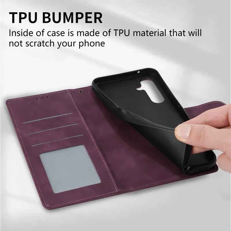 Color: black, Bundle: Case & Strap, Material: Cotton - Wallet Card Slot Holder Magnetic Flip Leather Case For Samsung Galaxy S23 Ultra S22 Plus S21 FE S20 A12 A13 A14 A34 A52 A53 A54