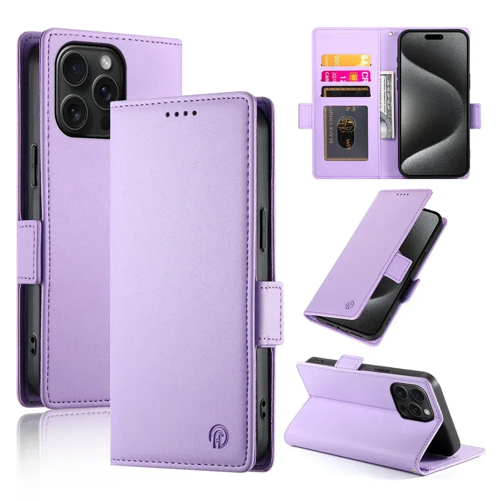 Color: SKY BLUE, Material: PVC - PU Leather Flip Phone Case For iPhone 16 15 Pro Max 16E 14 13 1211 XS Max XR X 8 7 Plus SE KickStand Cards Solt Wallet Cover