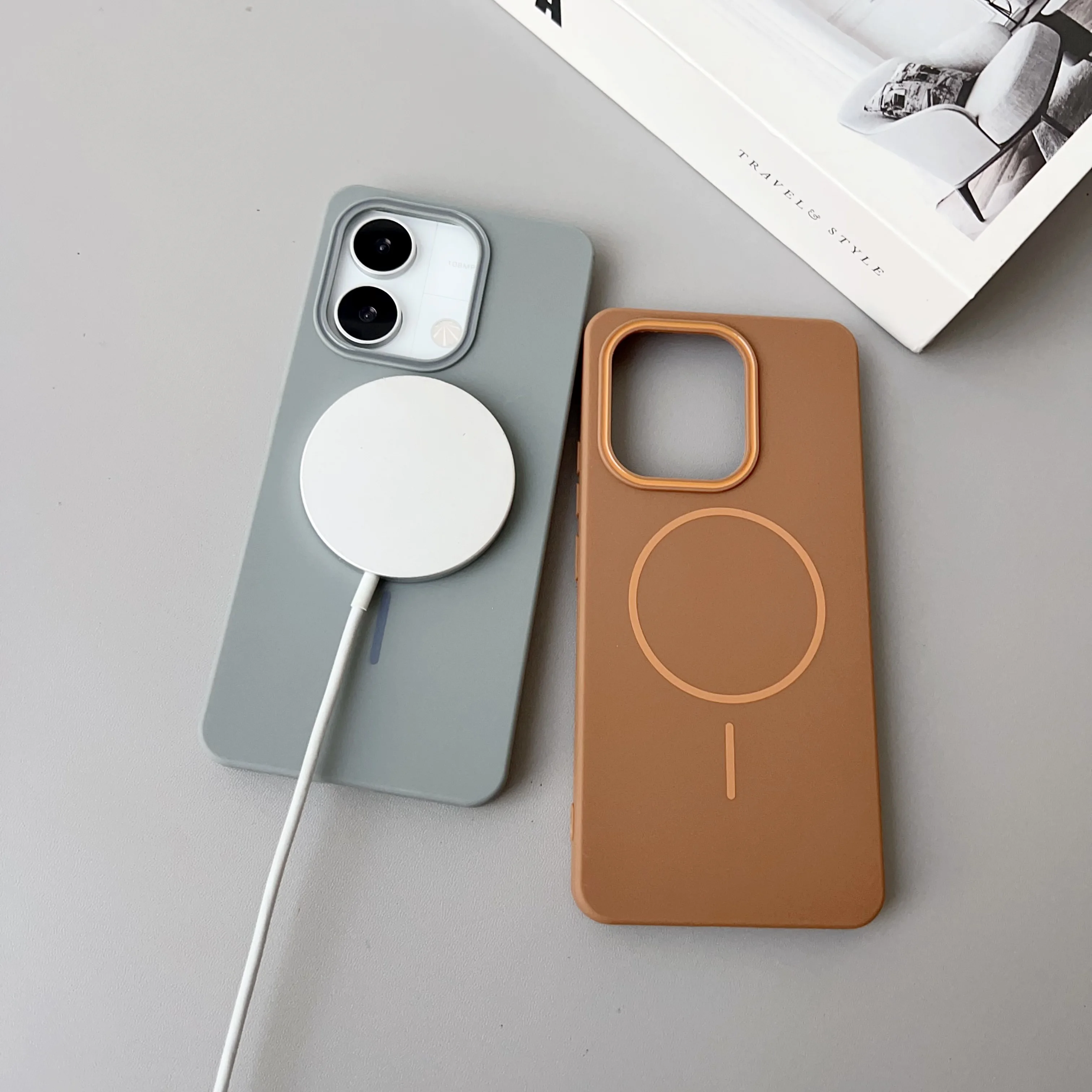 Color: Blue, Compatibility by Model: Redmi A5 4G (171mm) - NEW For Redmi Note 14 13 Pro A4 A5 4G 5G skin sensitive original thin circle magnetic solid color phone protective case