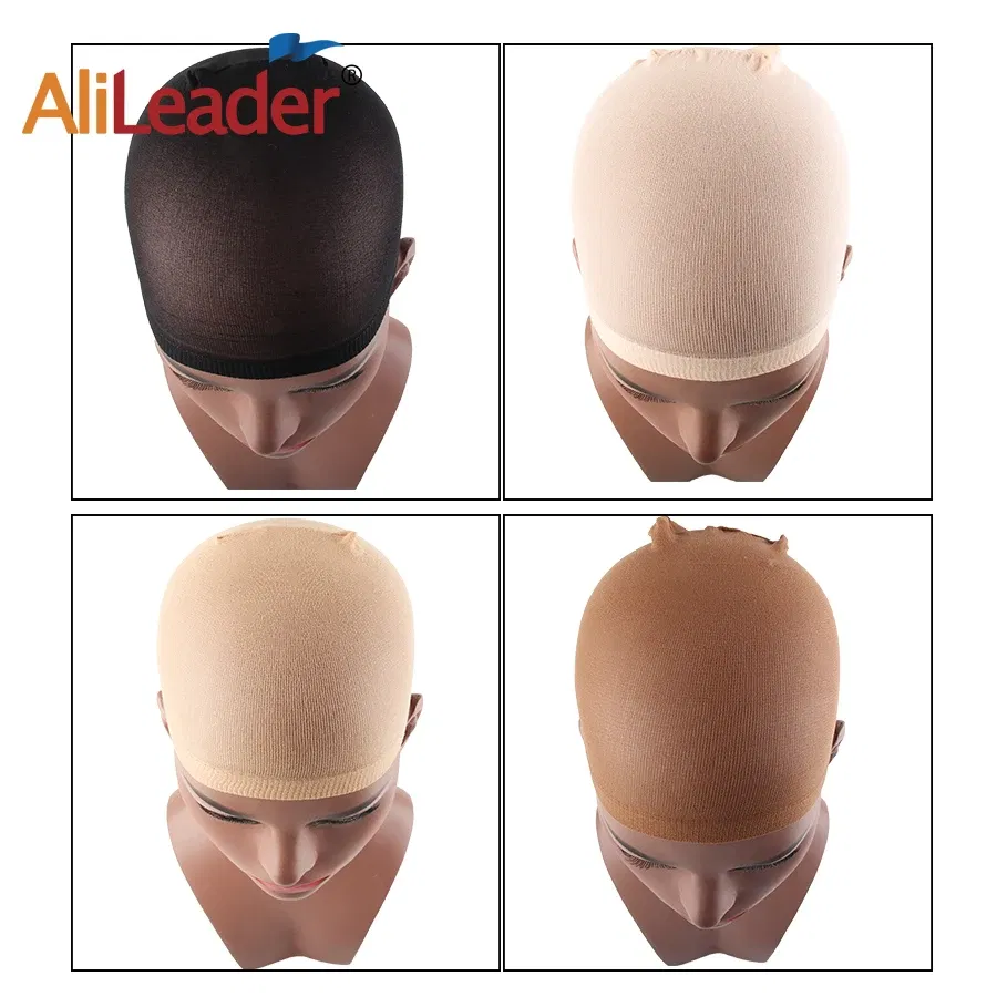 Color: Jet-black - 1/2/3Packs Wig Cap Stocking Stretch Stocking Wig Caps For Making Wigs Caps Hairnets Stretch Elastic Wig Weaving Cap Brown Black