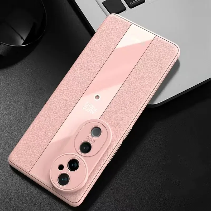 Color: Pink, Material: ABS - Case For VIVO V40 5G Case Luxury Leather Soft Back Cover For Vivo V40 Pro Camera Protection Silicone Shell Shockproof Bumper