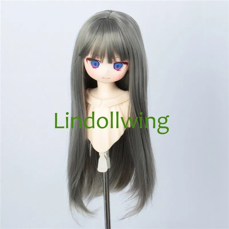 Color: Navy Blue - 1/3 BJD Wig Pullip Dal DD Dollfie Doll Wig 8-9 inch Long Collection Wig