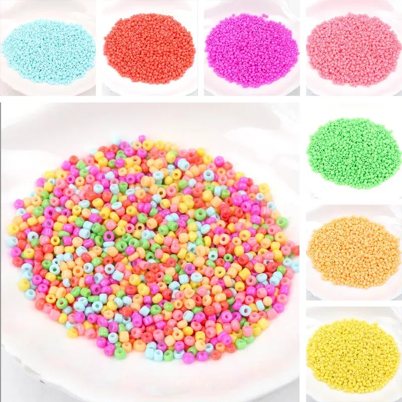 Color: Light green, Item Diameter: 2mm - Gold and Silver Color 2mm 3mm 4mm Crystal Glass Spacer beads,Czech Seed Beads For Jewelry Handmade DIY BLUV03X