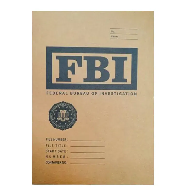 Color: Beige - Agent Portfolio Folder File Archives Cosplay FBI CIA Central Intelligence MI6 British Army Movie Film Prop Set