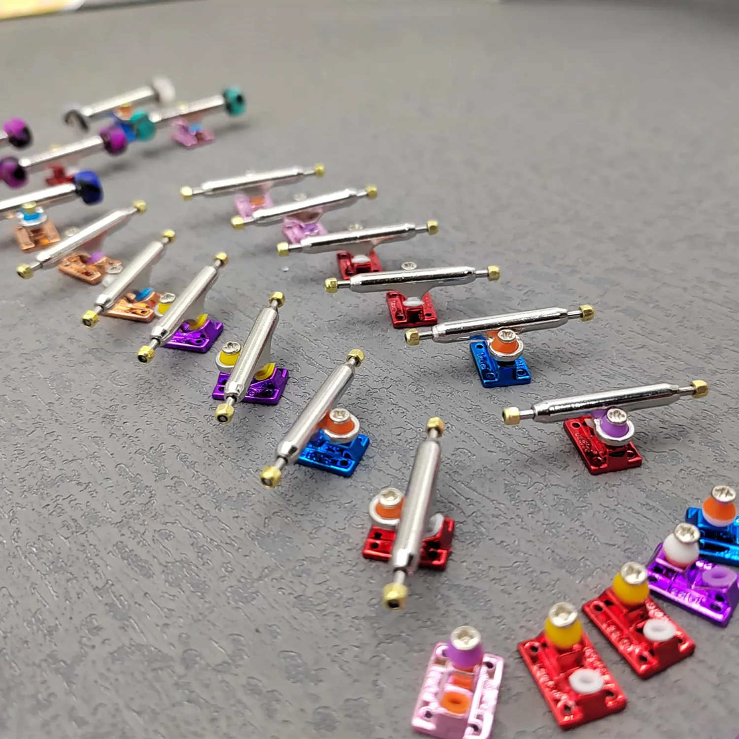 Color: Blue, Ships From: CHINA - 34mm Fingerboard Trucks with Soft Bushing and Pivot Cup for Finger Skateboard
