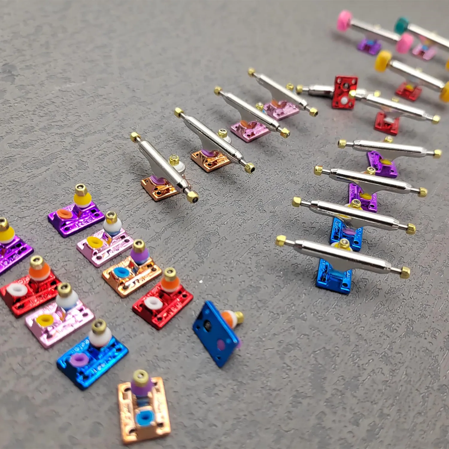 Color: Blue, Ships From: CHINA - 34mm Fingerboard Trucks with Soft Bushing and Pivot Cup for Finger Skateboard