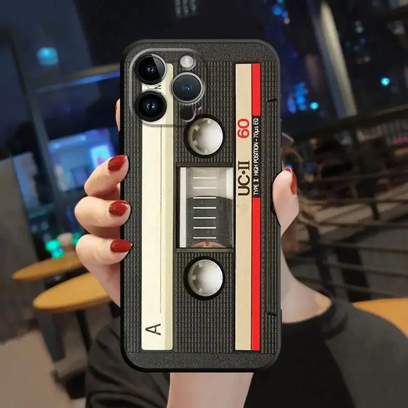 Color: Beige, Material: Microfiber - Magnetic Radio Tape Cassette Pattern Phone Case For Samsung Galaxy S10 S20 S21 S22 S23 S24 FE Plus Ultra Note 20 Phone Cover
