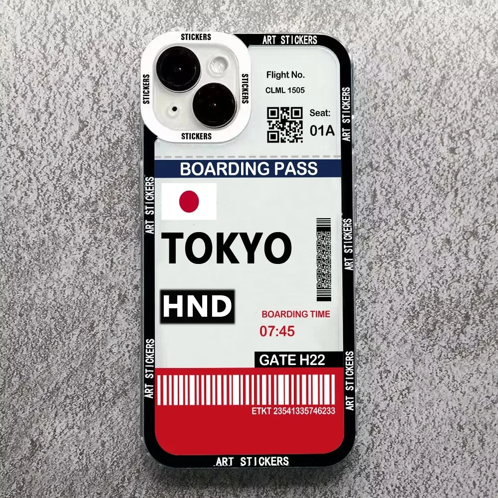 Color: Gold, Material: PC - World City Travel Ticket Label Phone Case For Samsung Galaxy S10 S20 S21 S22 S23 S24 FE Plus Ultra Note 20 New York Paris