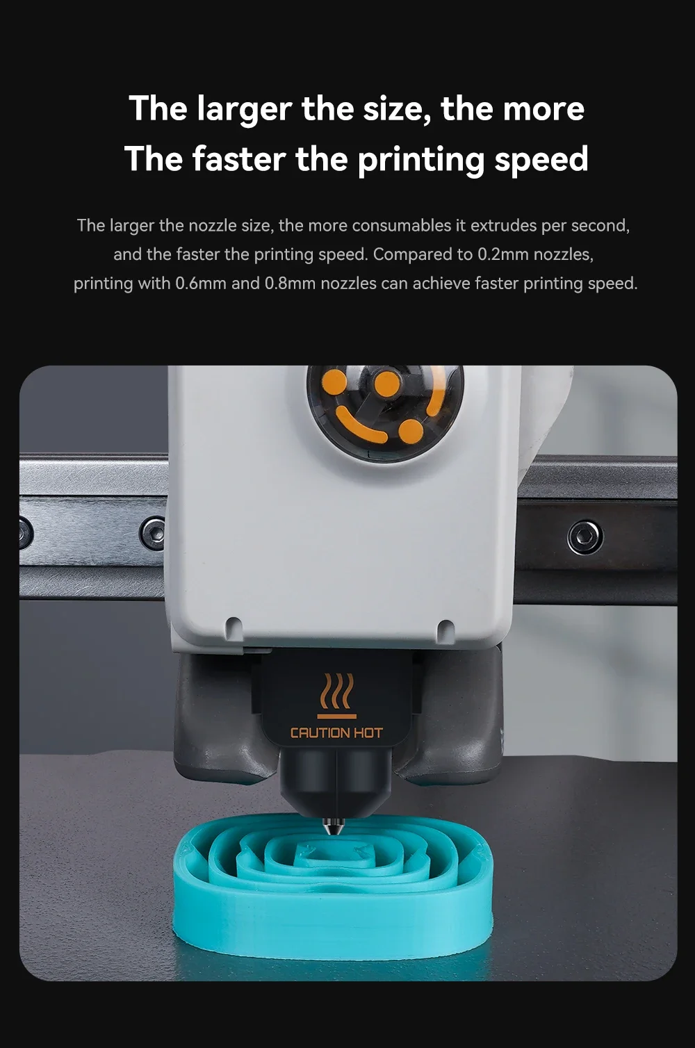Color: Blue - Hardened Steel Nozzle For Bambu Lab A1 mini Hotend Kit 0.4/0.6/0.8mm Fast Speed Bambulab A1 Hot End Assembly 3D printer part