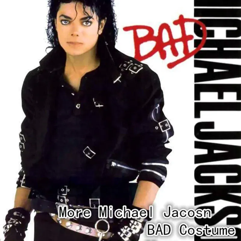 Color: SKY BLUE, Size: 39 - Punk Michael Jackson BAD Pants Trousers and Belt in1990'S
