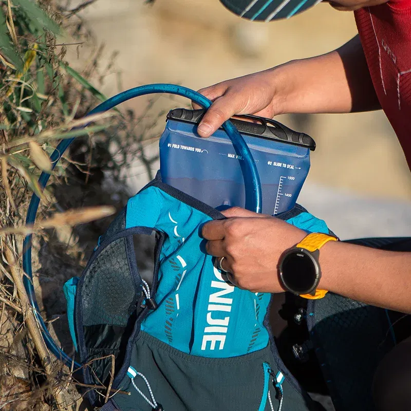 Color: DEEP BLUE - AONIJIE C9102S Ultra Vest 5L Hydration Backpack Pack Bag Soft Water Bladder Flask Set For Hiking Trail Running Marathon Race