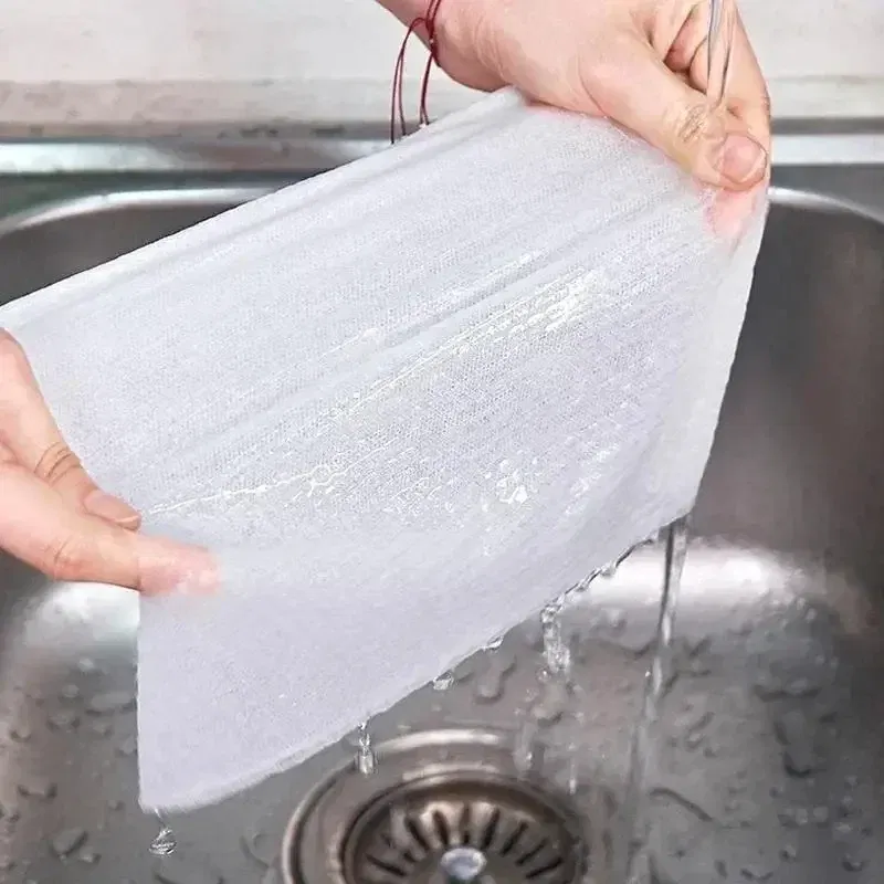 Color: Red, Specification: 1 - 500/50pcs Reusable Kitchen Disposable Rags Non-Woven Cleaning Cloths Washing Dishcloths Rag Cloth Towels Non-stick Scouring Pads