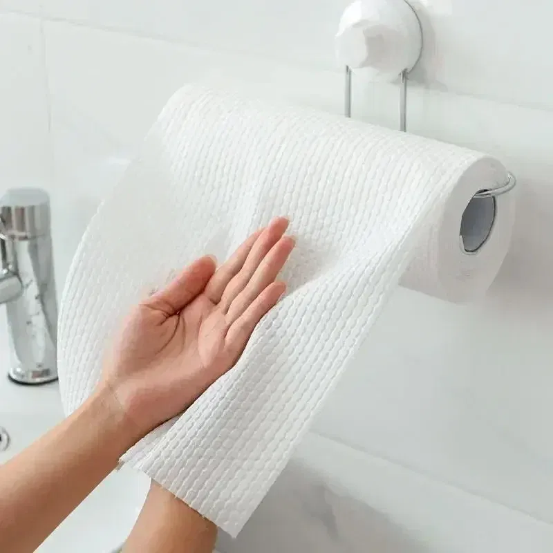 Color: Red, Specification: 1 - 500/50pcs Reusable Kitchen Disposable Rags Non-Woven Cleaning Cloths Washing Dishcloths Rag Cloth Towels Non-stick Scouring Pads