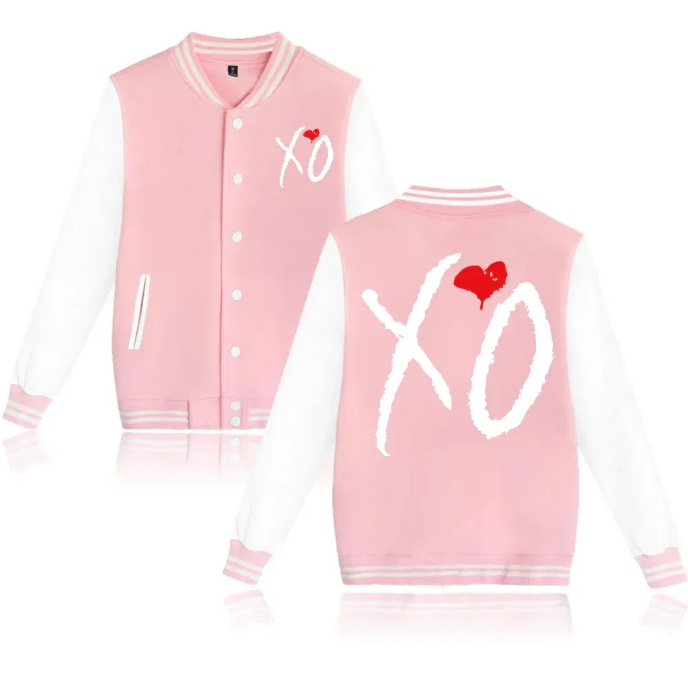 Color: black, Size: XL - The Weeknd XO Jacket Hoodie The Weeknd The Host Music Sweatshirt Long Sleeve  Baseball Uniform Clothes Unisex