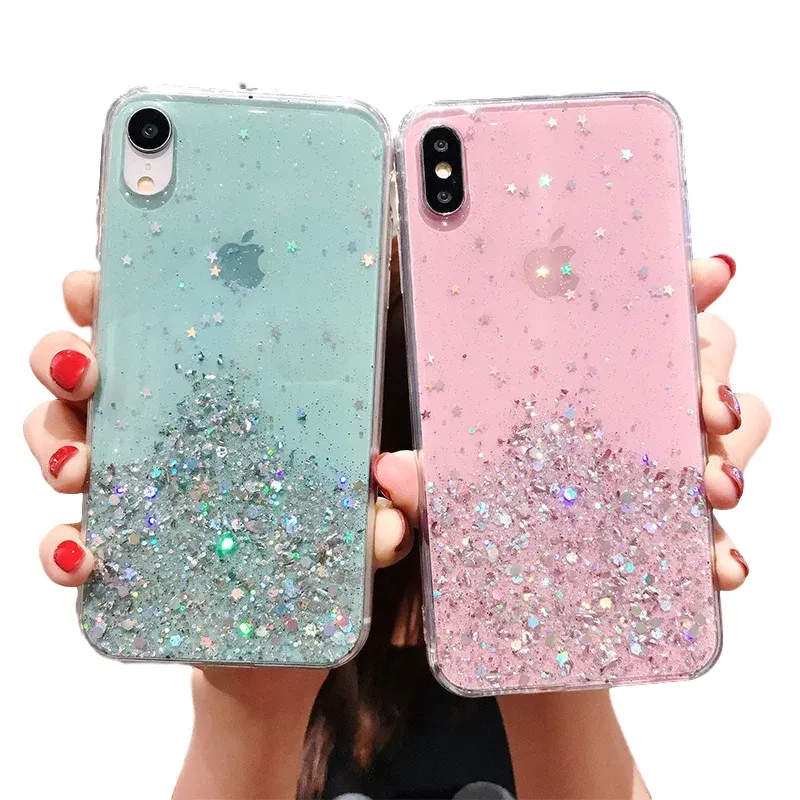 Color: WHITE, Compatible-Phone Models: For iPhone 16 Pro Max - 16 Pro Max, Epoxy Resin Case, iPhone 15 Case with Sequins, Epoxy Case, iPhone 14 Case, Glitter Girls Designs, 13 Pro Max, 15Pro