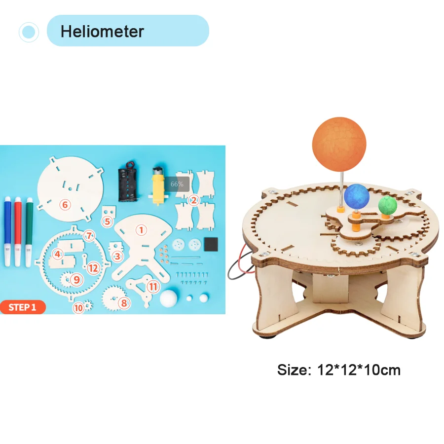 Color: plum - DIY Physical Model Science Experiment Educational Toy Handmade Small Production Assembly Craft Technology Project for School Kid