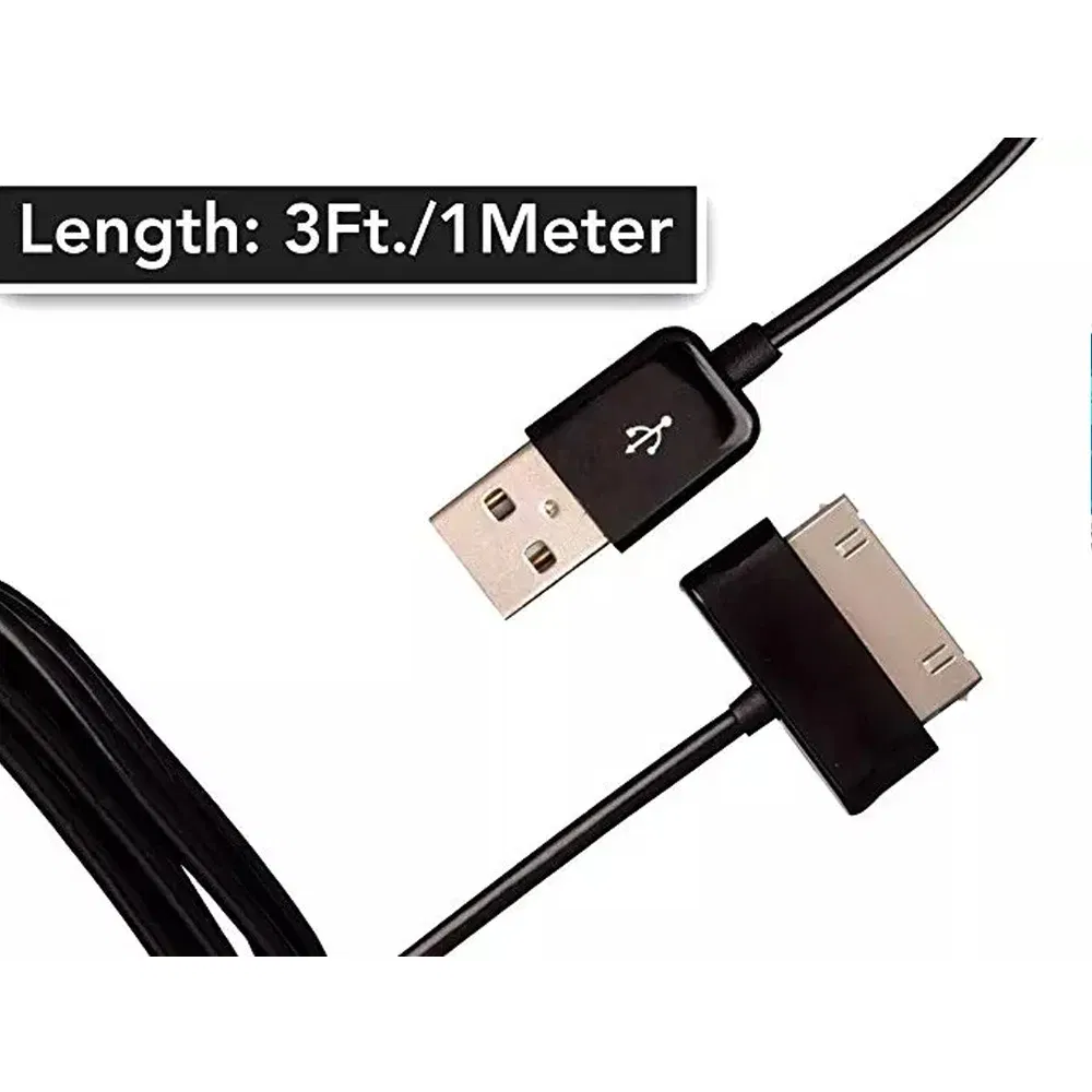 Color: WHITE, Cable Length: 1m - 1m/2m USB Charger Data Cable For Samsung Galaxy TAB P1000 N8000 P5100 P5110 P7510 P7500 P7300 P6200 P6800 P3100 P1010