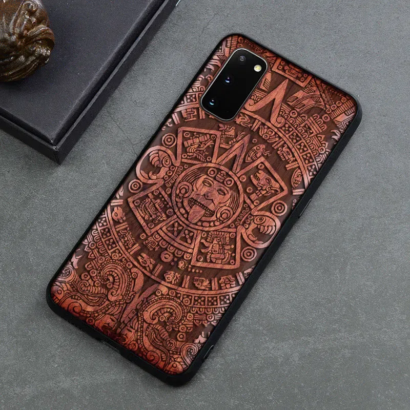 Color: multi, Material: PP - Natural Wood Wooden TPU Case For Samsung Galaxy Note 20 Ultra S24 S23 S21 Ultra S20 FE S10 Plus Case Cover Phone Shell Skin Bag