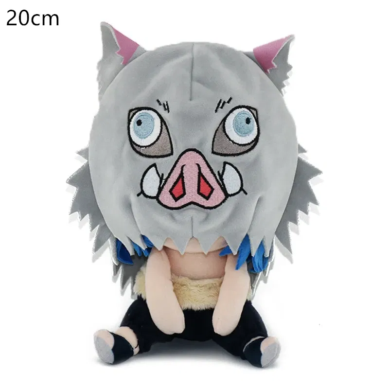 Color: DeepPink, Height: 0-10cm - 20CM New Product Japanese Anime Ghost Slayer: Blade Plush Doll Tanjiro Nezuko Game Peripheral Children's Doll Kawaii Pillow