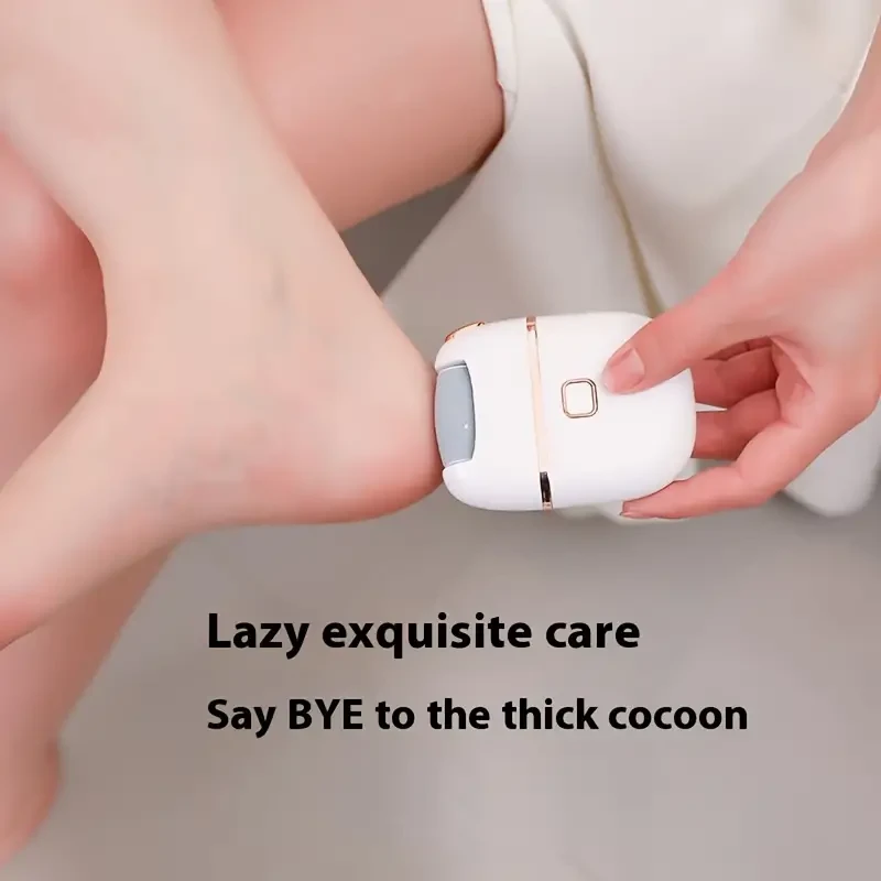 1pc Rechargeable Electric Foot Grinder with Three Replaceable Grinding Heads