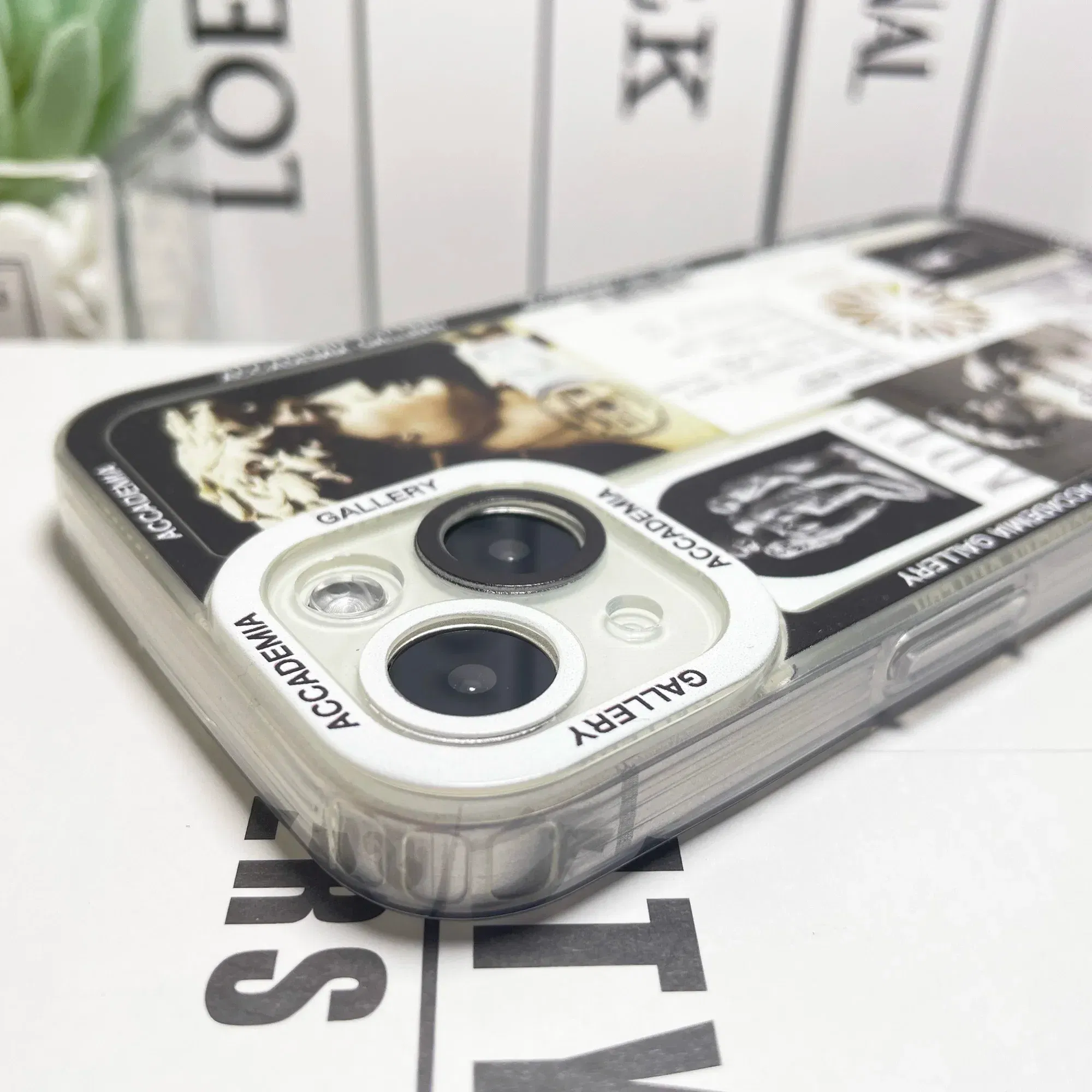 Color: Blue, Material: POLYESTER - Van Gogh David Museum Tickets Stickers Collage Art Phone Case For iPhone 14 13 12 11 Pro Max Mini XS X XR SE 7 8 Plus Soft Cover