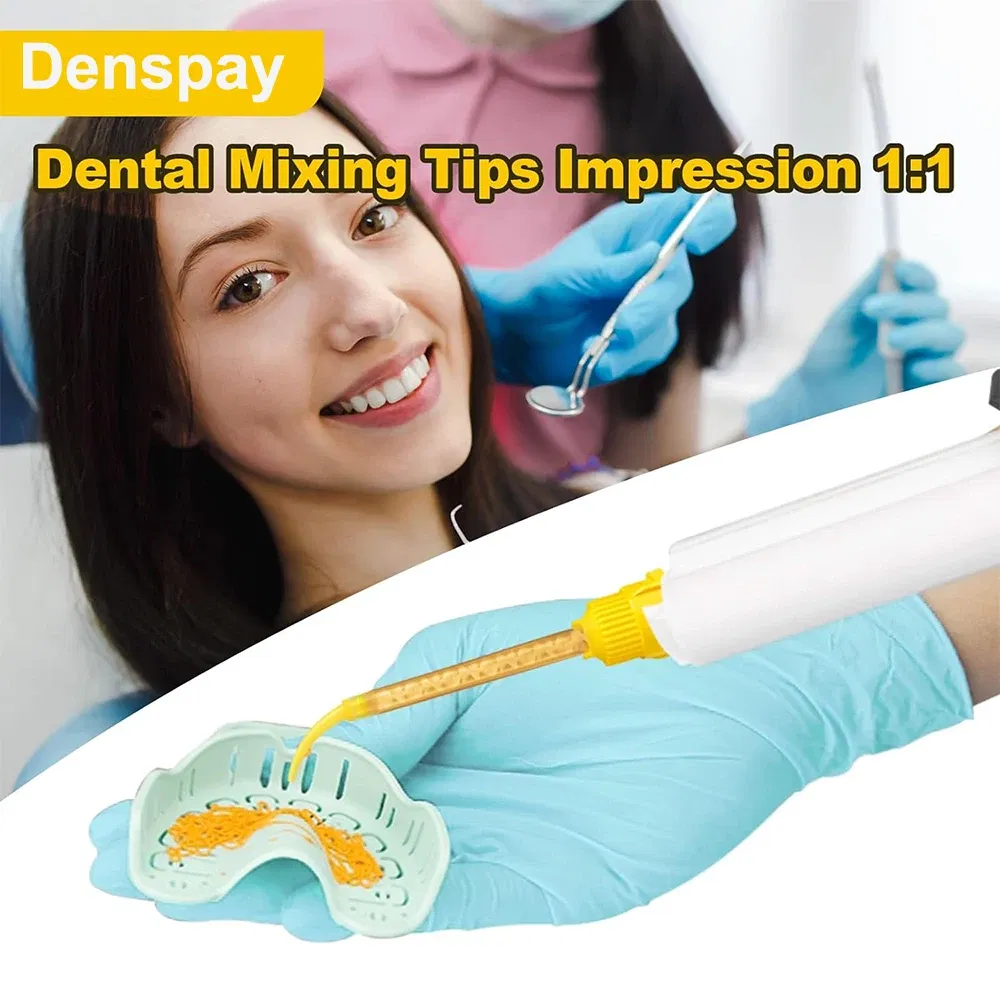 Color: Dark purple - Denspay 50Pc Dental Silicone Rubber Conveying Mixing Head Disposable Impression Materials Mixing Tube Dentistry Materials