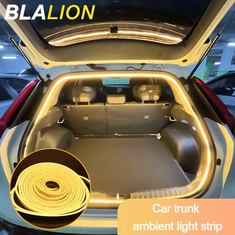Emitting Color: 3000K Golden - BLALION ?°??°• Frunk Brighten LED Strip Modified Ambient Light For Tesla Model 3 Y S 5M Waterproof Flexible Atmosphere Lamp 트? ??¬ ?•°?„?–?트