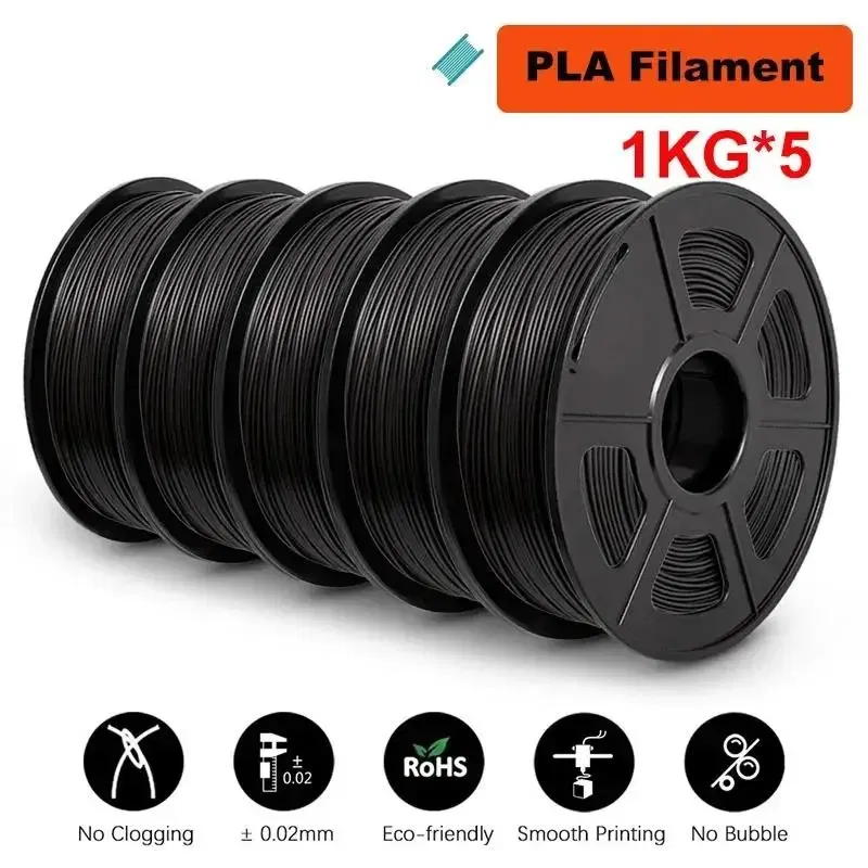Color: Glow blue, Ships From: CHINA - Top 5KG 3D PLA/PETG/PLA PLUS/Clear Filament 1.75mm 5Roll 1KG 3D Printer Neatly Wound 3D Filament for 3D Printer& 3D Pen