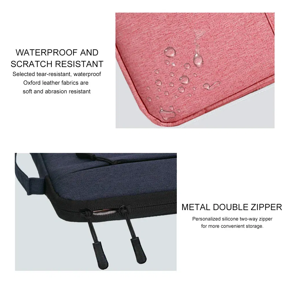 Color: Beige, Size: 13" - Laptop Handbag Sleeve Case 12 13 14 15 16 inch For HP DELL Notebook Bag Carrying Bag Macbook Air Pro 15.4 15.6 Protective Cases