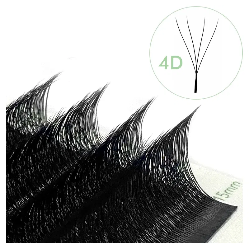 Color: Black & Silver, Curl: L, Thickness: 0.07mm, Length: 12mm - NATUHANA W-Shaped 4D 5D Volume Eyelash Extensions Premade Volume Fans W Shape Lashes Natural Soft False Eyelashes for Makeup