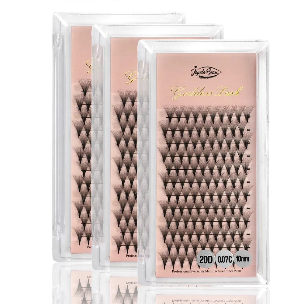 Color: Rose Red, Curl: D, Thickness: 0.07mm, Length: 13mm, Ships From: CHINA - Goddess 12D/14D/16D/20D Premade Fan Eyelash Extensions Natural Soft Russian Volume Lashes Faux Mink Individual Lash Extensions