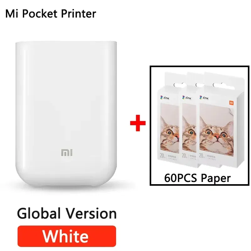 color: Yellow, Ships From: CHINA - Top Global Version Portable Pocket Photo Printer 300dpi Bluetooth-compatible DIY Share Smart Mobile Mini AR Printer