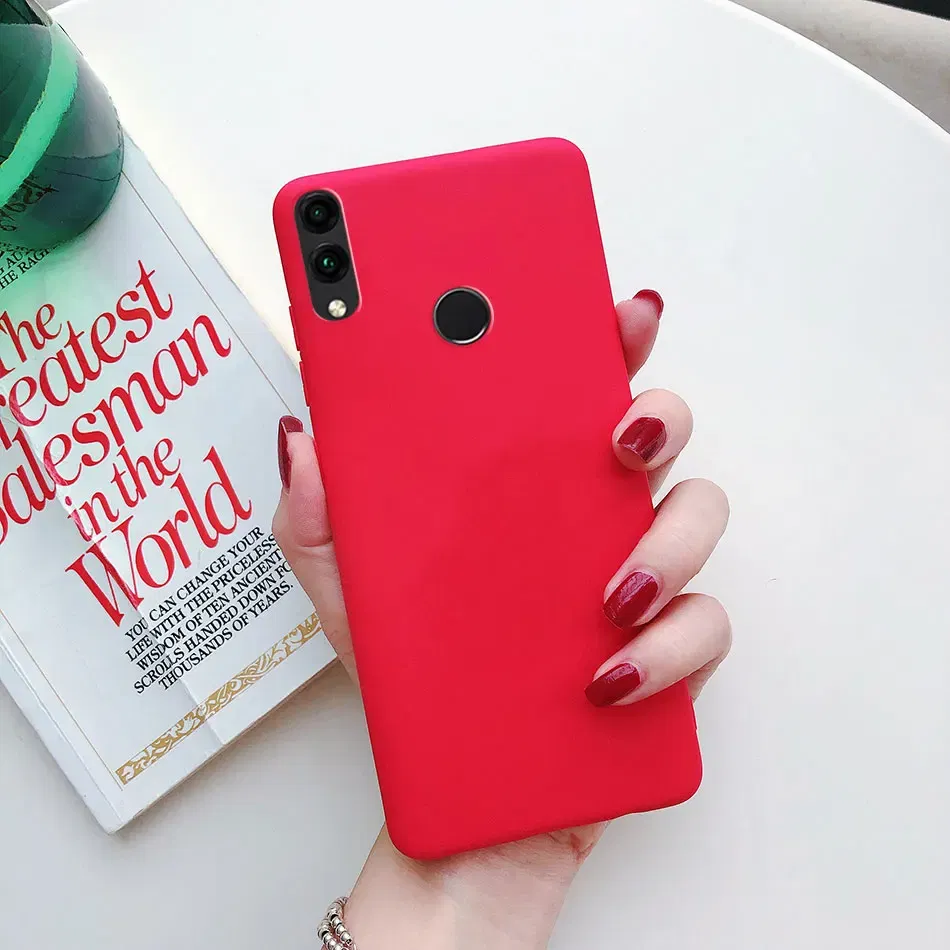 Color: Blue, Material: CANVAS - Matte Soft Fundas for Huawei Honor 8X 8A 8C 8S 9 9A 9X 9C 9S 10 10X 20 lite 20S Mate 10 20 lite Mate 20 Pro Silicone Phone Cases