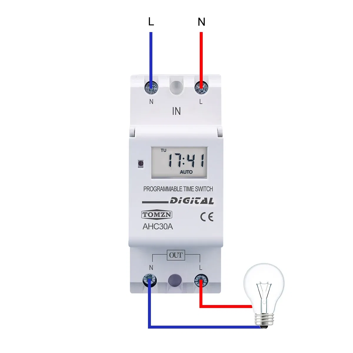 Size: Largest, Current Range: Current Range 1 - New type Din Rail 2 wire Weekly 7 Days Programmable Digital TIME SWITCH Relay Timer Control AC 220V 230V 12V 24V 48V 16A