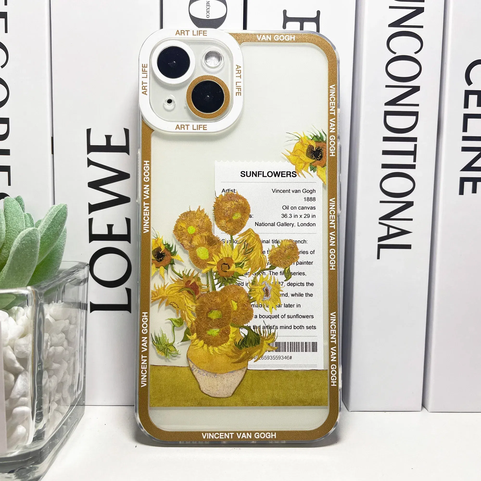 Color: Clear, Material: Cotton - Van Gogh Sunflowers The Starry Night Art Aesthetic Phone Case For Samsung Galaxy S10 S20 S21 S22 S23 S24 FE Plus Ultra Note 20
